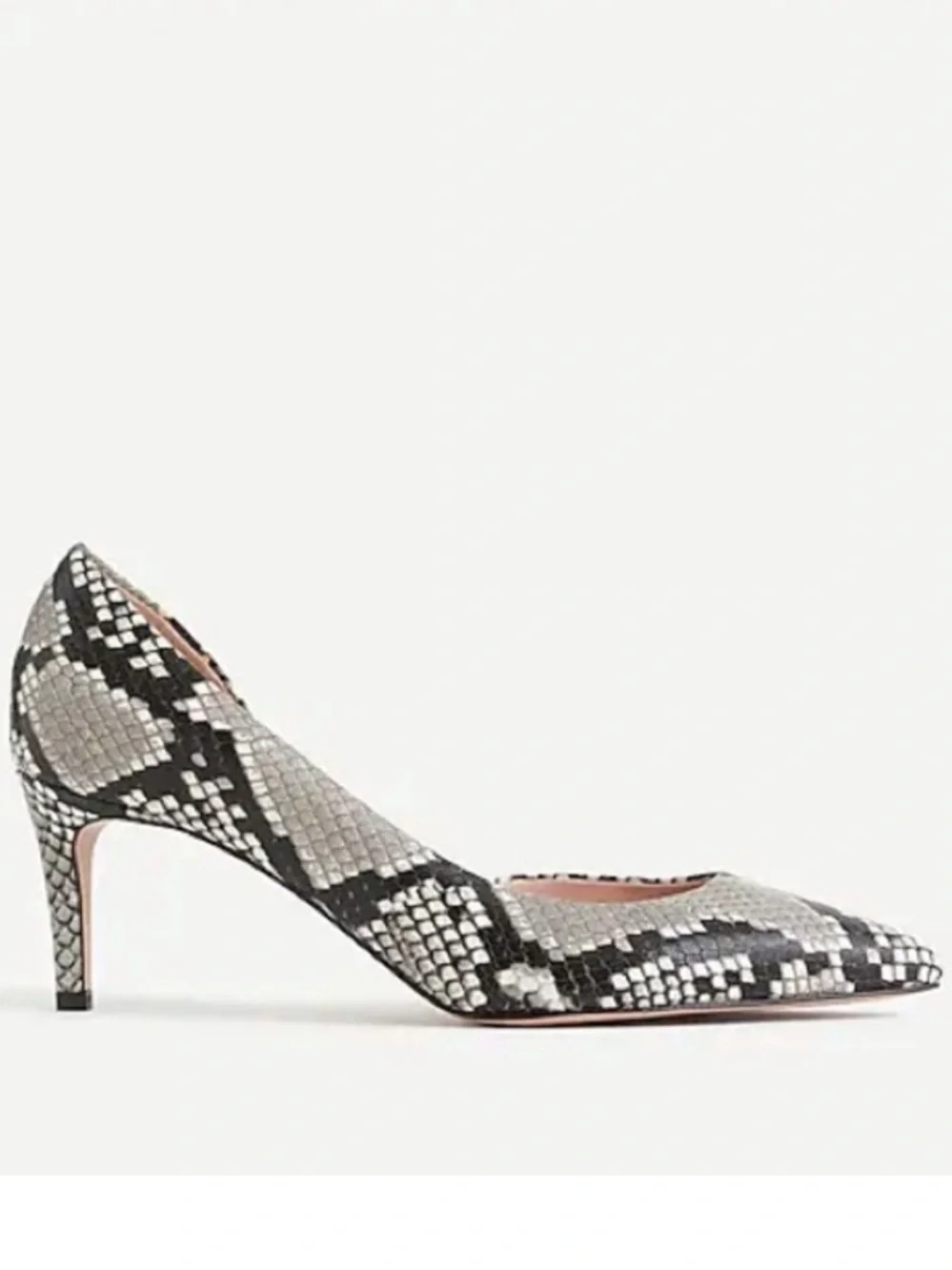 J.Crew Lucie pumps in snake-embossed leather Size 9